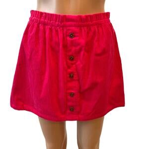 NWT ISAAC MIZRAHI NY Pink Mini Skirt Corduroy Girl Sz 10-12 NWT